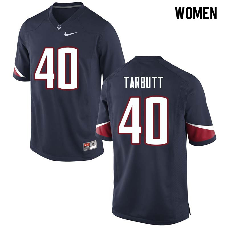 Women #40 Michael Tarbutt Uconn Huskies College Football Jerseys Sale-Navy